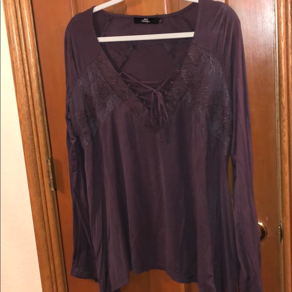 COPY - Purple/Grey tie up front